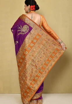 Pure Silk Kanchipuram Saree in Purple