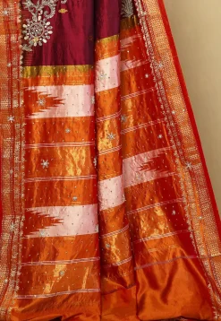 Pure Silk Kanchipuram Saree in Maroon