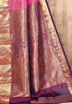 Pure Silk Kanchipuram Saree in Fuchsia