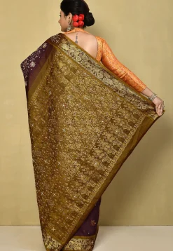 Pure Silk Kanchipuram Saree in Wine