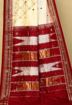 Pure Silk Kanchipuram Saree in Cream