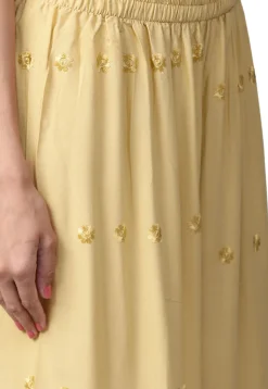 Schiffley Rayon Palazzo in Beige