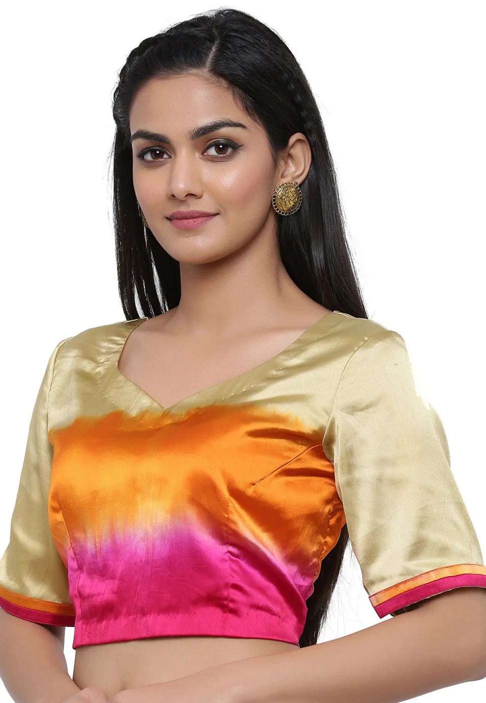Shaded Satin Blouse in Multicolor