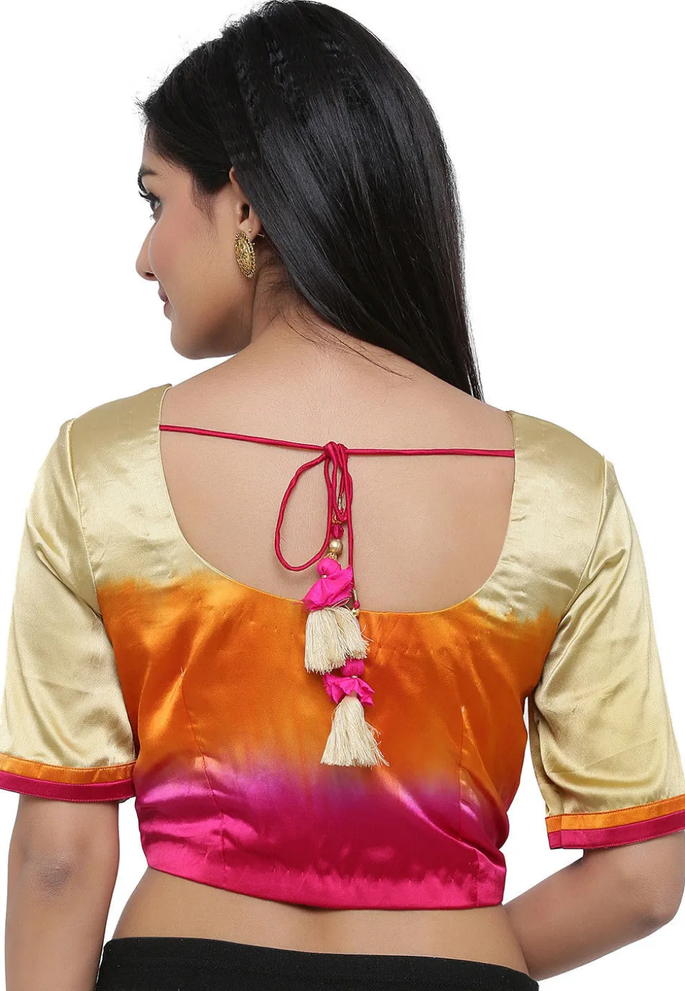 Shaded Satin Blouse in Multicolor