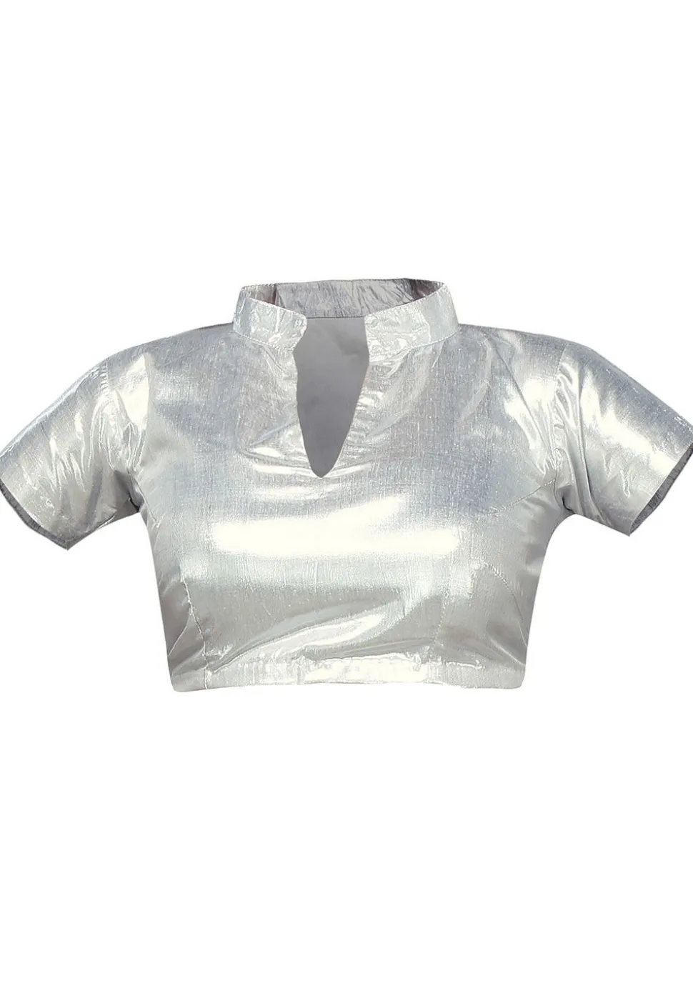 Shimmer Art Silk Blouse in silver