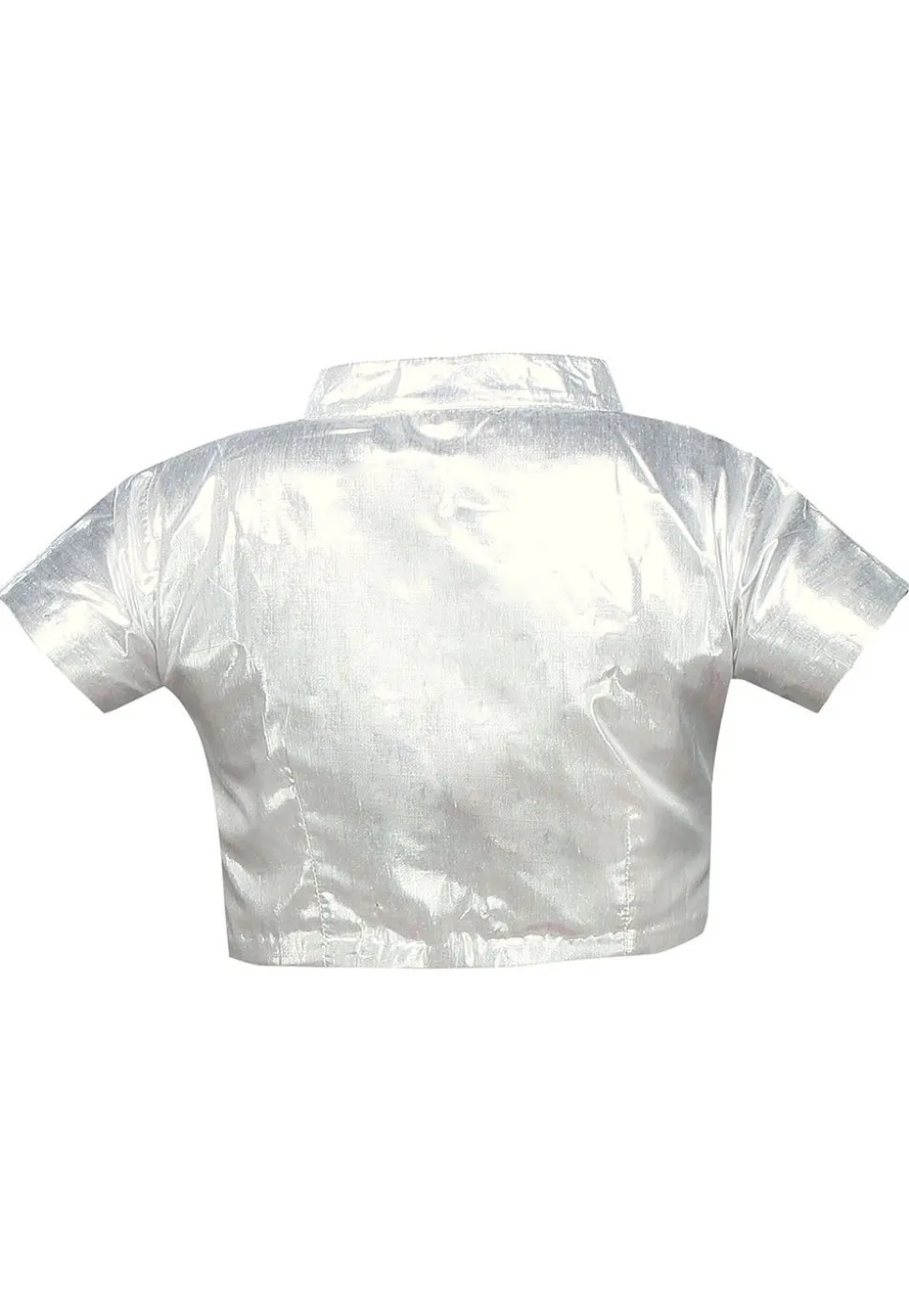 Shimmer Art Silk Blouse in silver