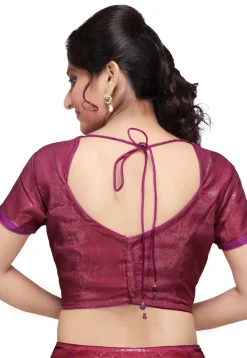Shimmer Cotton Blouse in Pink