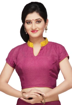 Shimmer Georgette Blouse in Magenta
