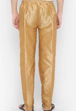 Solid Color Art Dupion Silk Pant in Beige