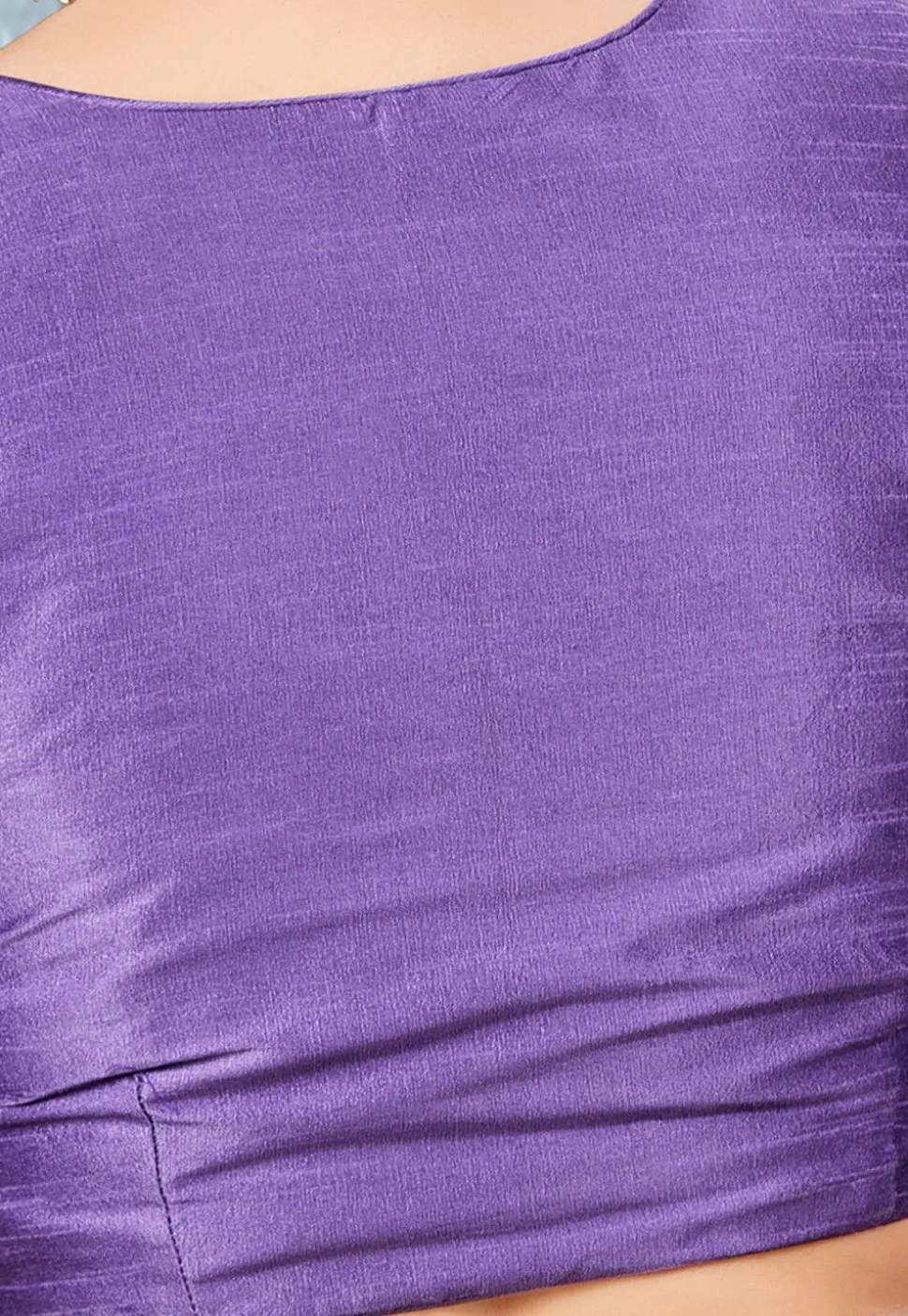 Solid Color Art Silk Blouse in Purple