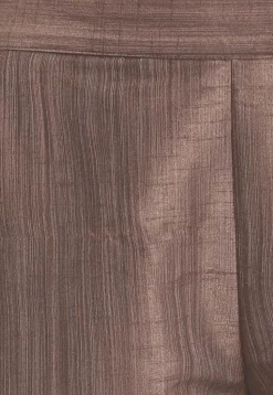 Solid Color Art Silk Pant in Brown