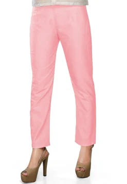 Solid Color Art Silk Pant in Baby Pink