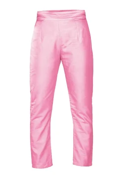 Solid Color Art Silk Pant in Pink