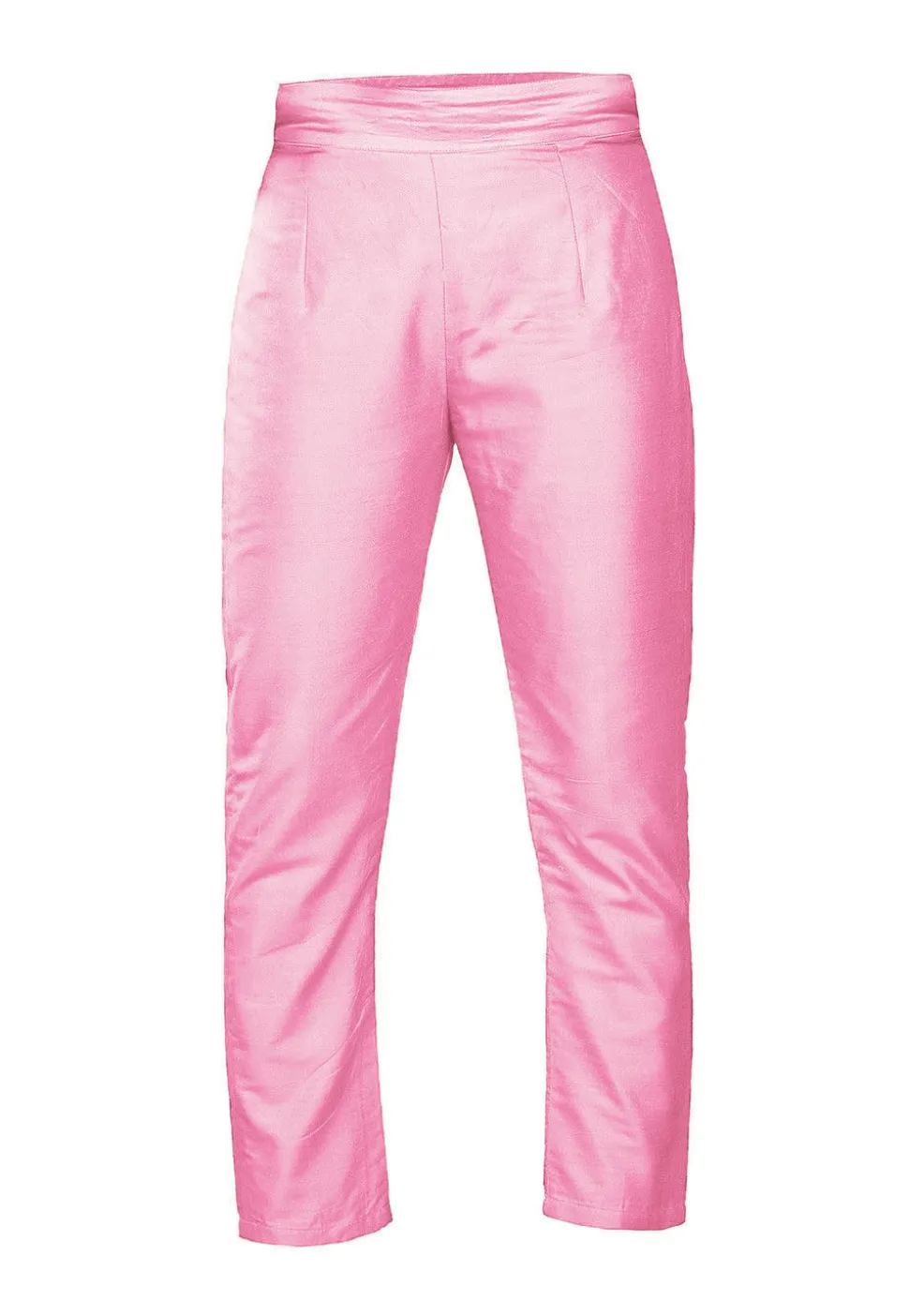 Solid Color Art Silk Pant in Pink