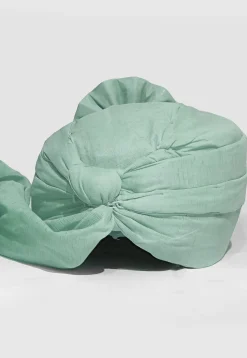 Solid Color Chanderi Cotton Turban in Pastel Green
