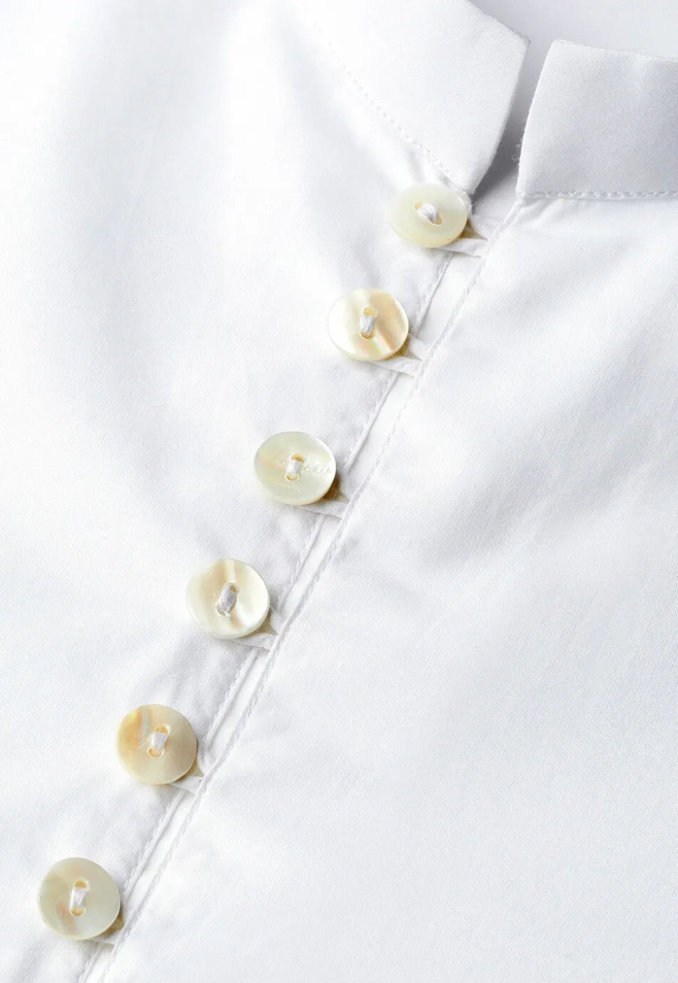 Solid Color Cotton Asymmetric Kurta Set in White