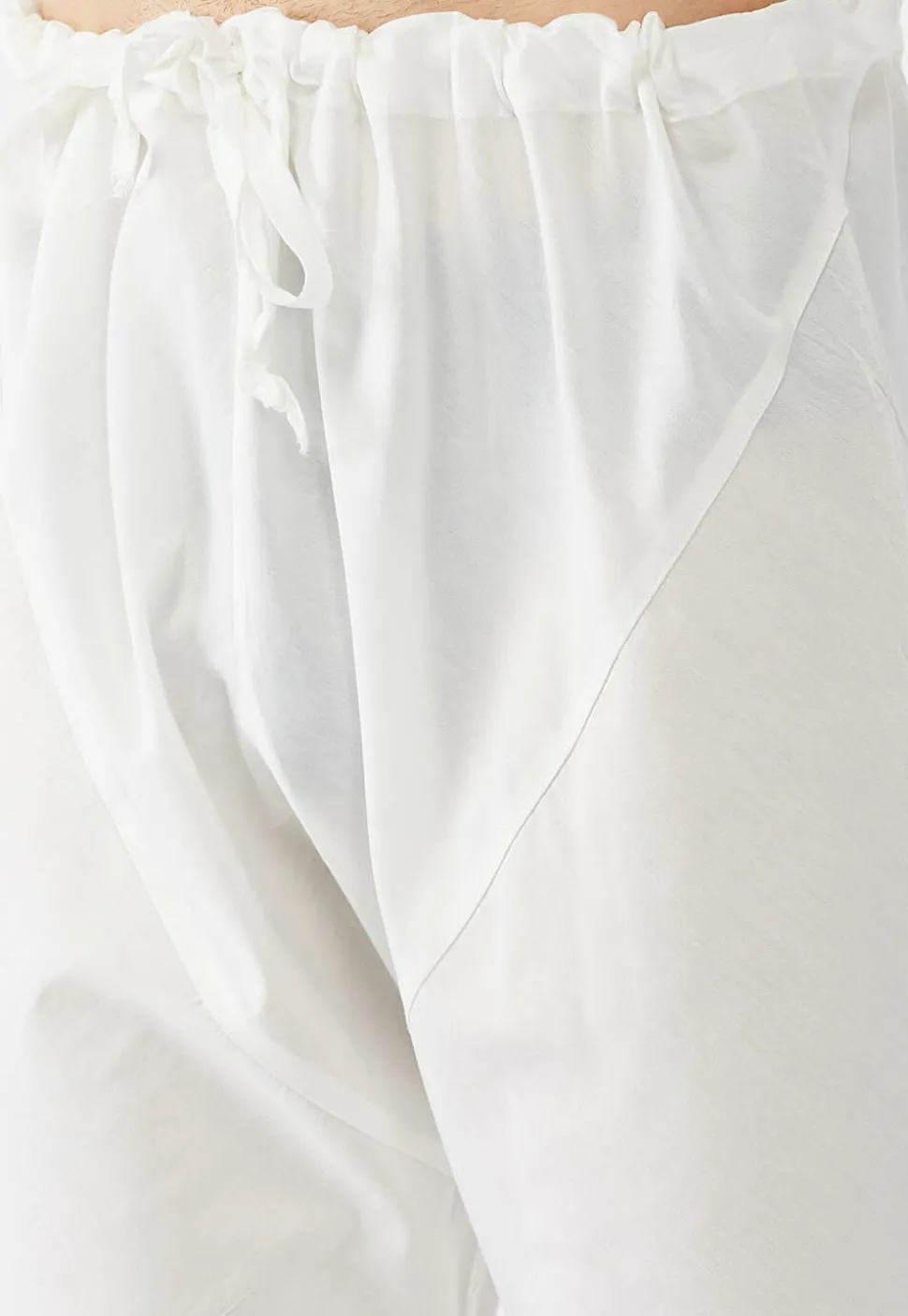 Solid Color Cotton Churidar in White