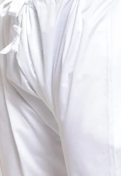 Solid Color Cotton Churidar in White