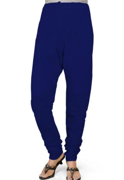 Solid Color Cotton Churidar in Royal Blue