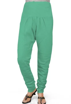 Solid Color Cotton Churidar in Sea Green