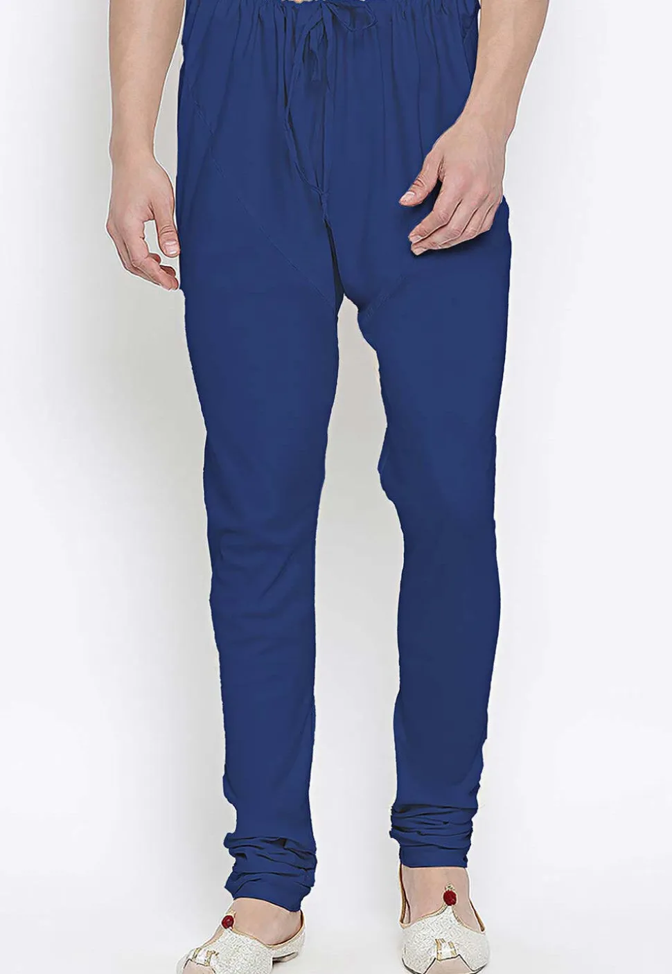 Solid Color Cotton Churidar in Royal Blue
