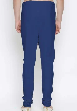 Solid Color Cotton Churidar in Royal Blue
