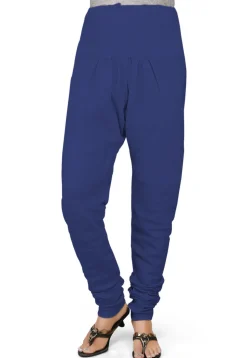 Solid Color Cotton Churidar in Blue