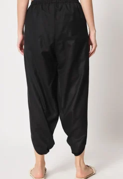 Solid Color Cotton Dhoti in Black