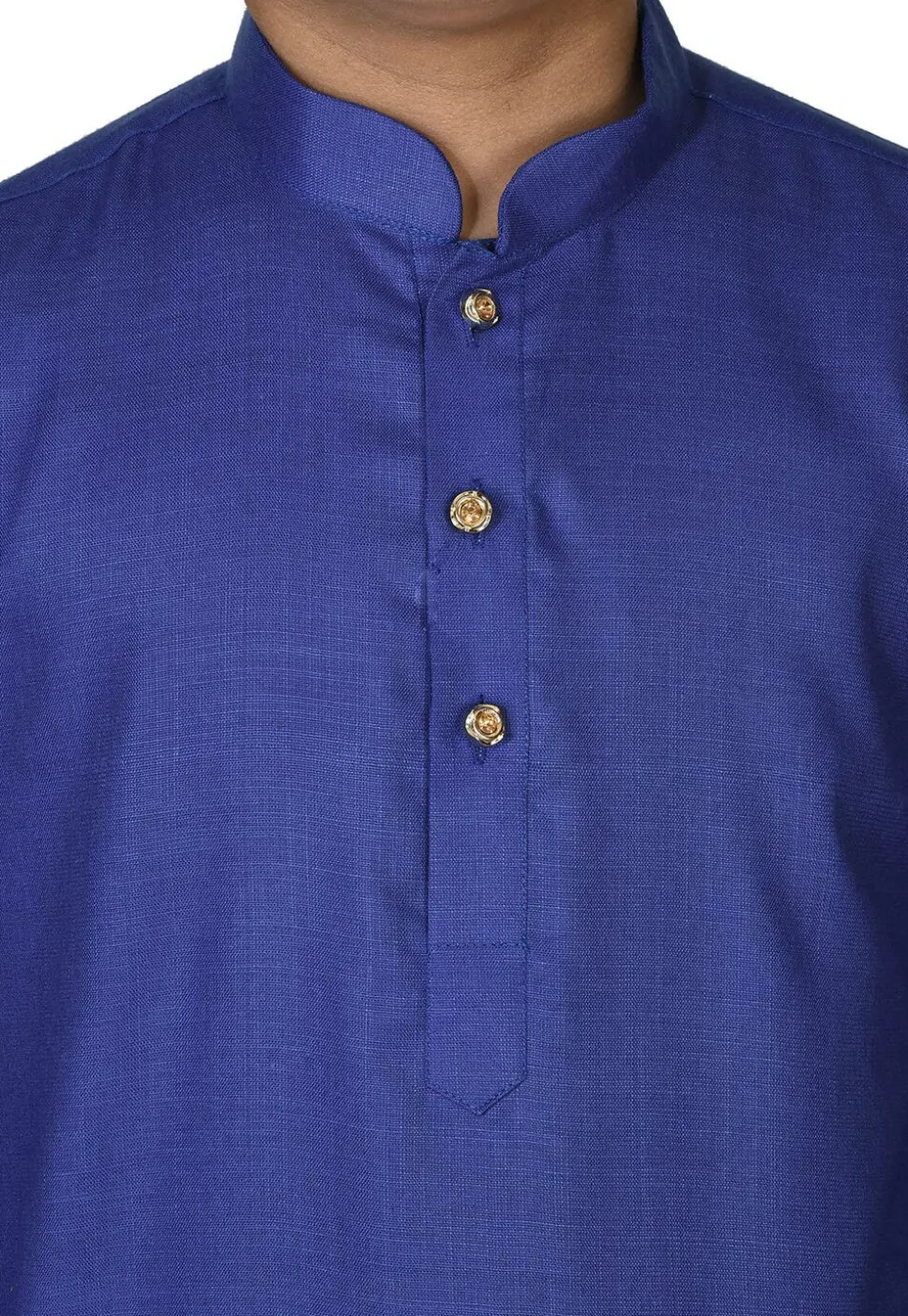 Solid Color Cotton Kurta in Royal Blue