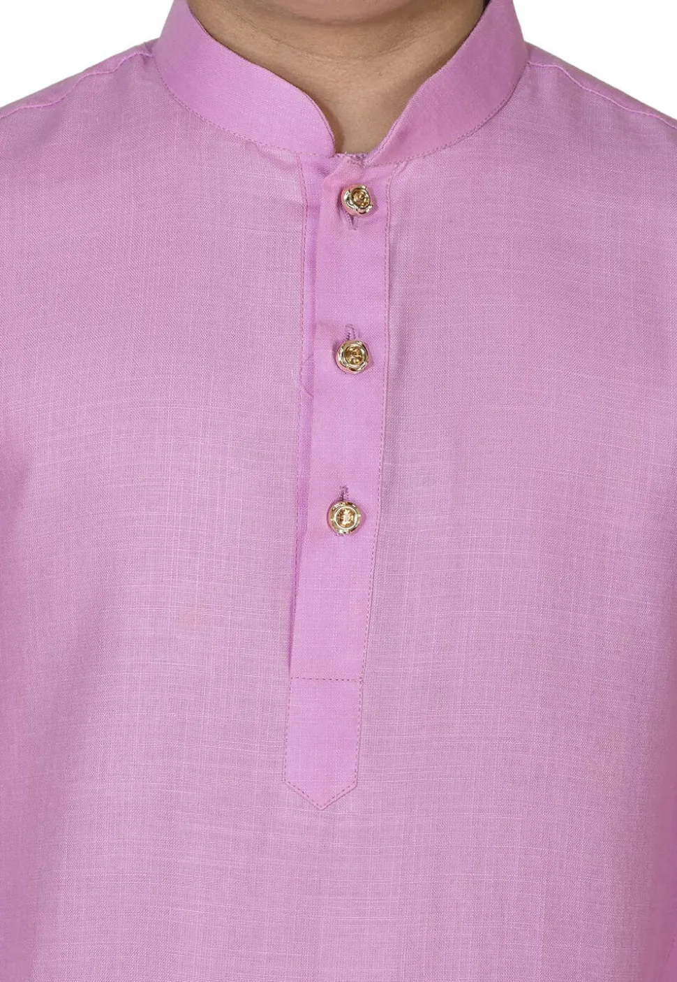 Solid Color Cotton Kurta in Pink