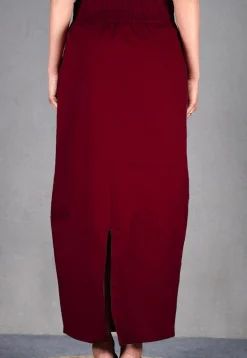Solid Color Cotton Lycra Petticoat in Maroon
