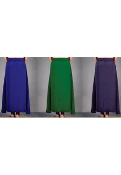 Solid Color Cotton Lycra Petticoat Combo Set in Multicolor