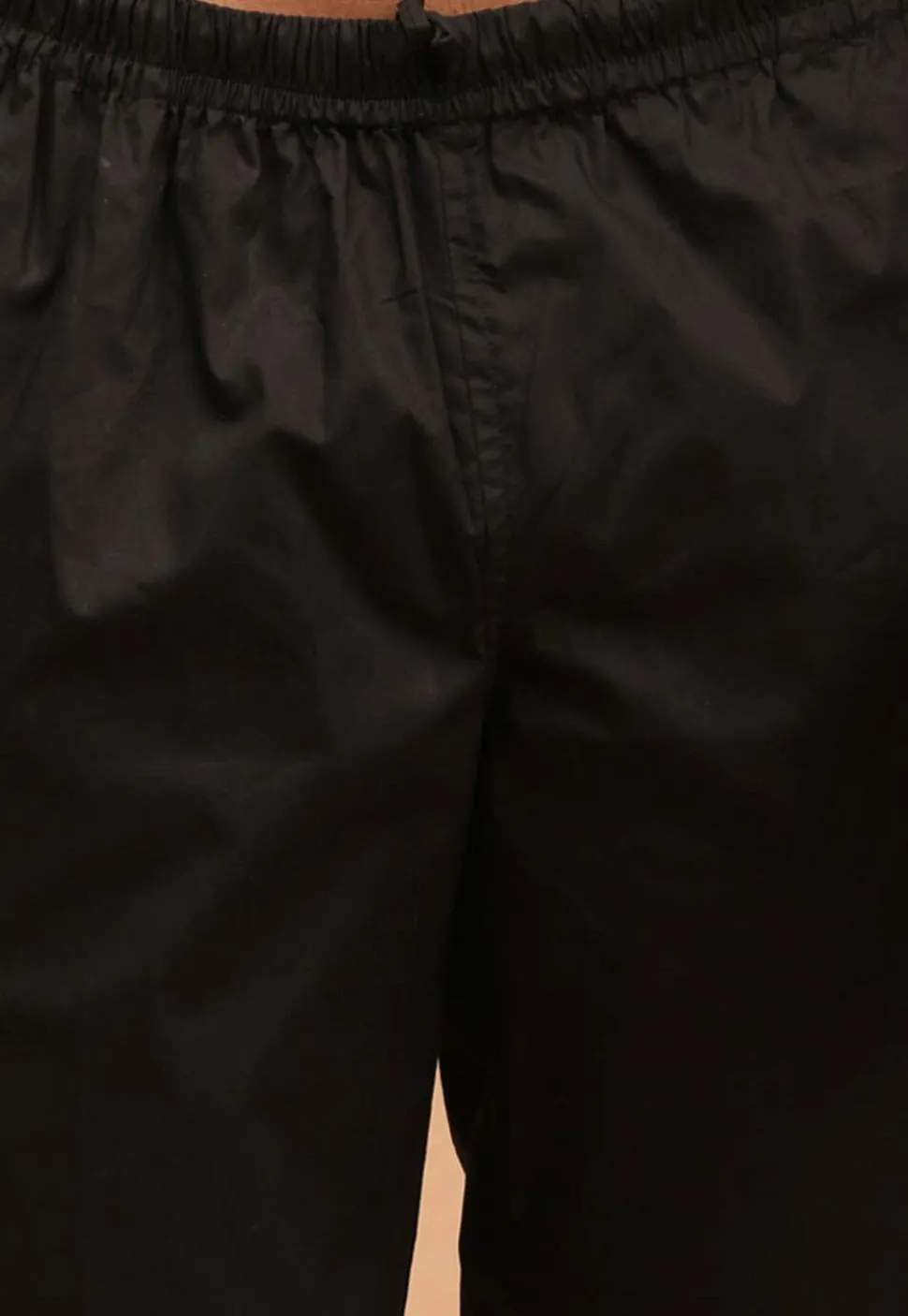 Solid Color Cotton Pajama in Black