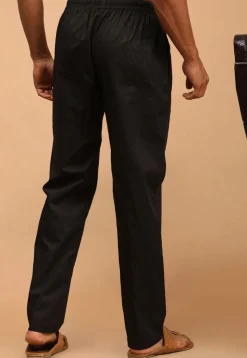 Solid Color Cotton Pajama in Black