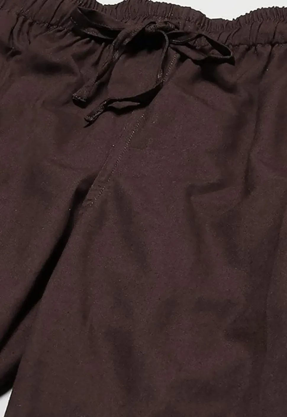Solid Color Cotton Pajama in Dark Brown