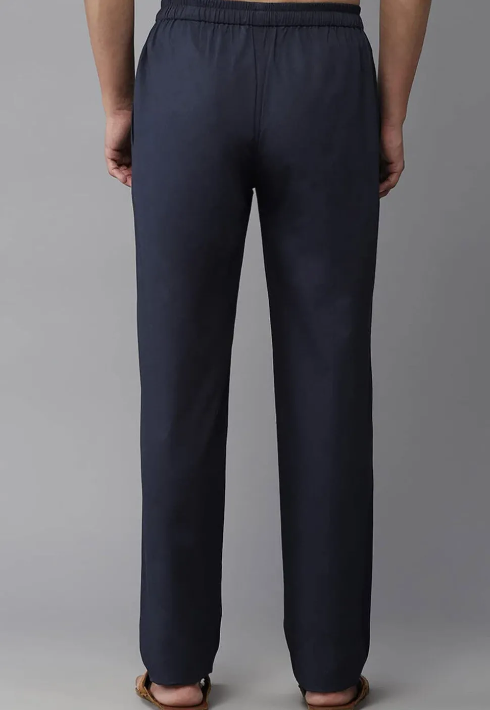 Solid Color Cotton Pajama in Navy Blue