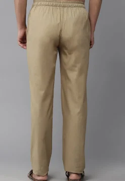 Solid Color Cotton Pajama in Beige