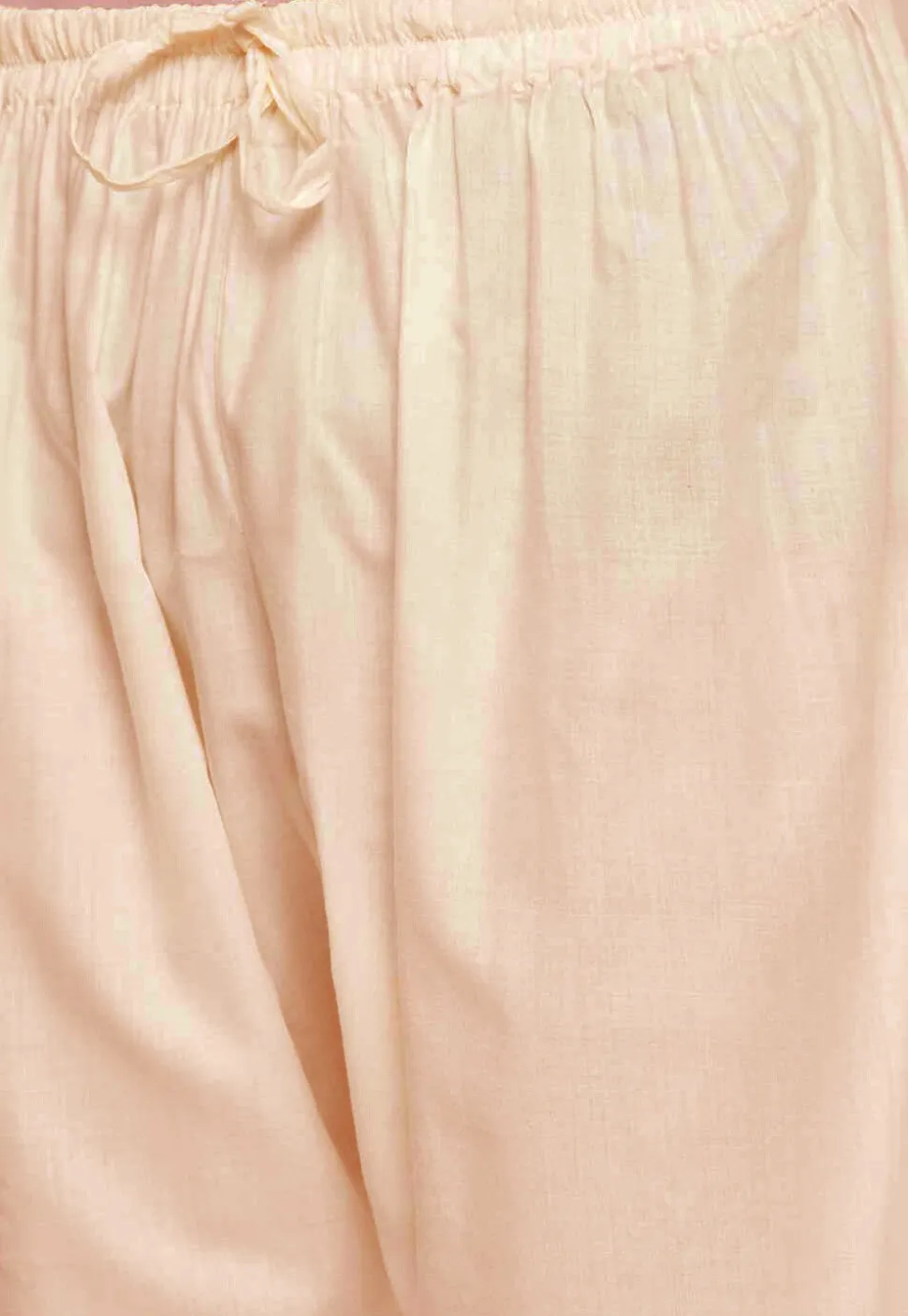 Solid Color Cotton Pajama in Cream