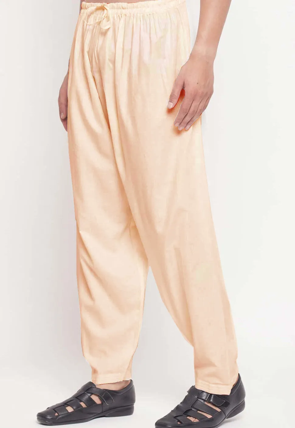 Solid Color Cotton Pajama in Cream