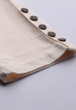 Solid Color Cotton Pant in Off White