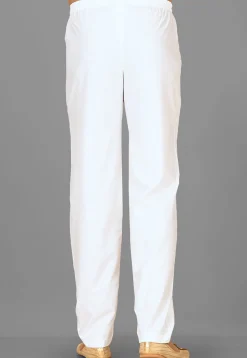 Solid Color Cotton Pant in White