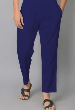 Solid Color Cotton Pant in Royal Blue