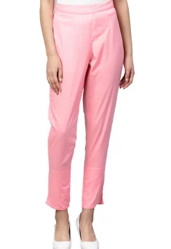 Solid Color Cotton Pant in Light Pink