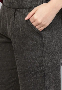 Solid Color Cotton Pant in Charcoal