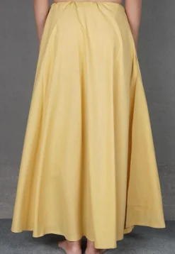Solid Color Cotton Petticoat in Beige