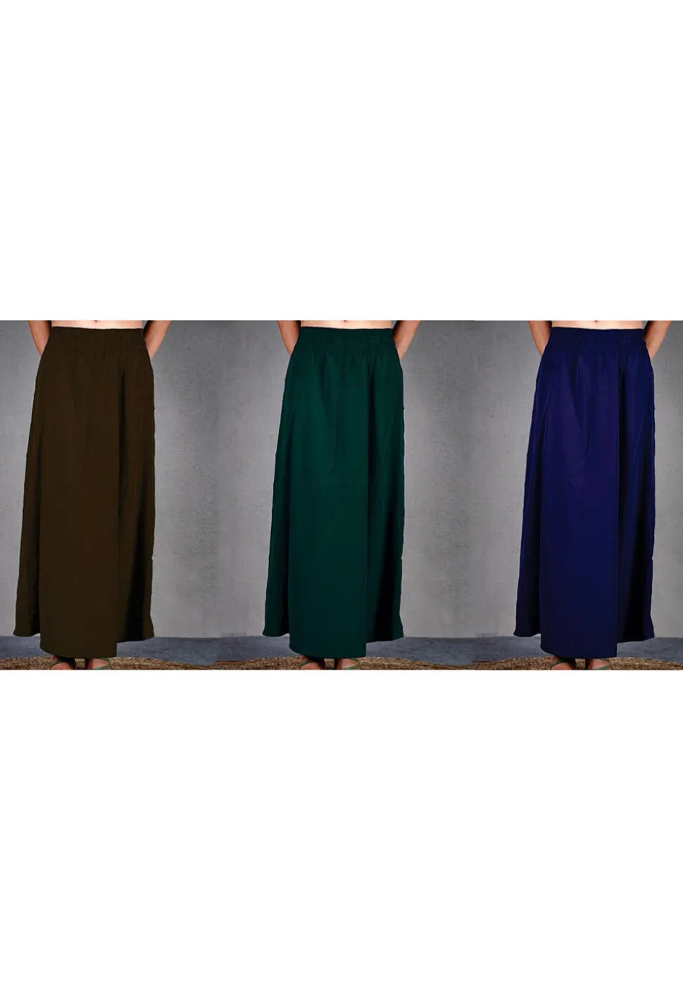 Solid Color Cotton Petticoat Combo Set in Multicolor