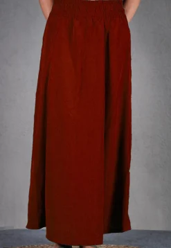 Solid Color Cotton Petticoat in Maroon
