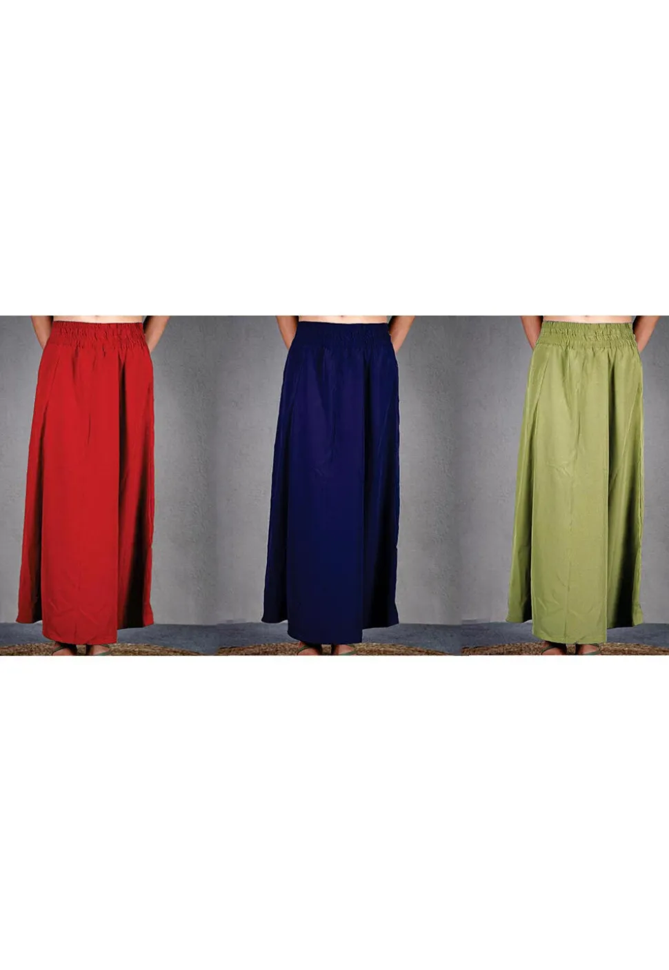 Solid Color Cotton Petticoat Combo Set in Multicolor