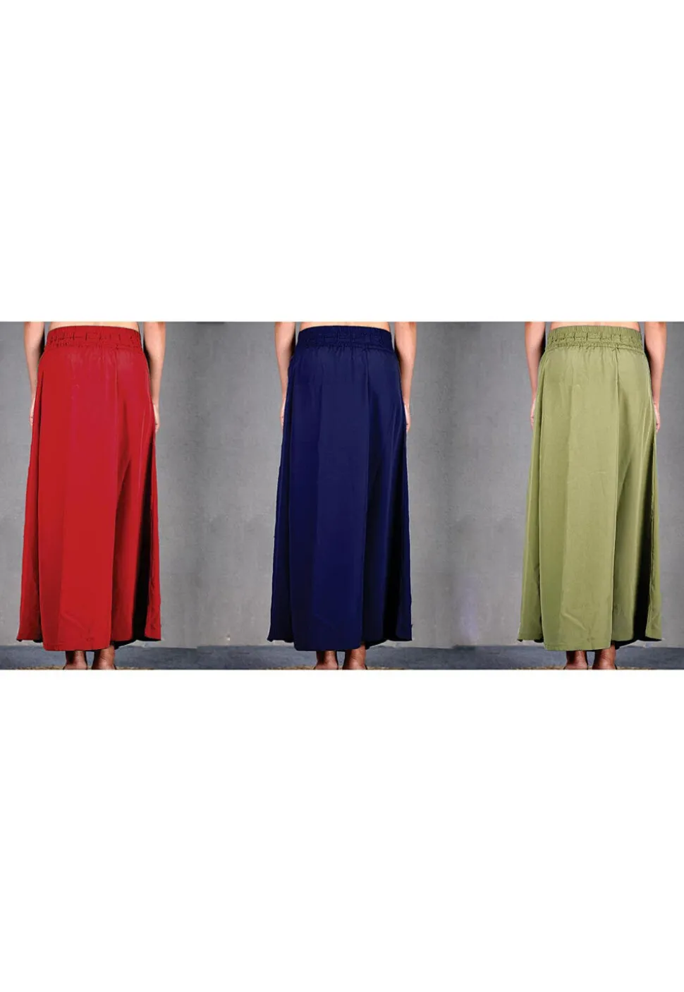 Solid Color Cotton Petticoat Combo Set in Multicolor