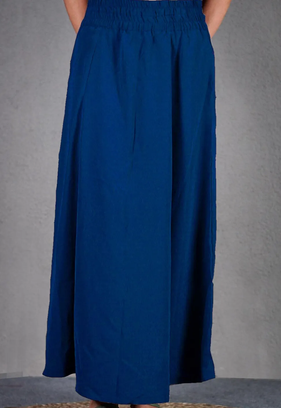 Solid Color Cotton Petticoat in Blue